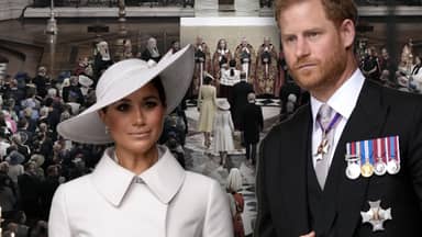 Thronjubiläum 2022: Meghan und Harry beim Gottesdienst