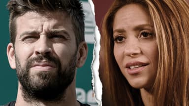 Gerard Piqué und Shakira mir Riss in der Mitte