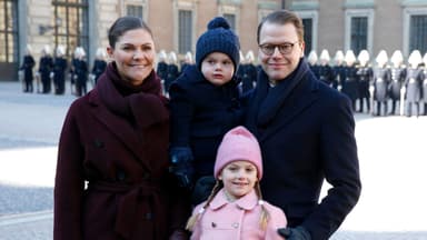 Prinzessin Victoria und Prinz Daniel mit ihren Kindern Estelle und Oscar