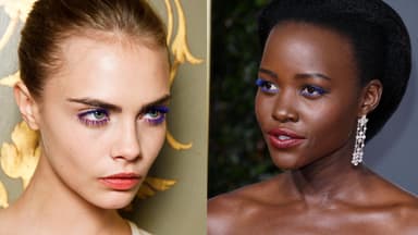 Cara Delevingne und Lupita Nyong’o mit blauer Mascara