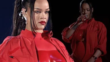 Rihanna ernst beim Super Bowl