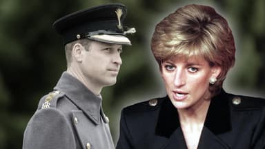 Prinz William und seine Mutter Prinzessin Diana.