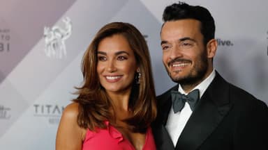 Jana Ina Zarrella und Giovanni Zarrella posieren beim Tribute to Bambi 2021