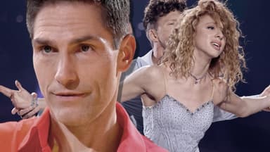 Christian Polanc guckt ernst, Anna Emakova und Valentin Lusin tanzen bei "Let's Dance"