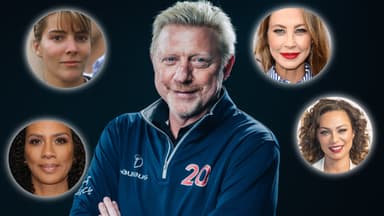 Boris Becker mit Benedictine Courtin, Barbara Becker, Alessandra Meyer-Wölden und Lilly Becker