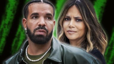 Drake sieht erschrocken aus, Halle Berry guckt böse