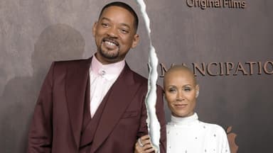 Will Smith und Jada Pinkett Smith mit Riss in der Mitte