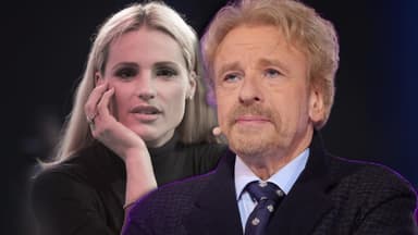 Michelle Hunziker und Thomas Gottschalk sehen ernst aus