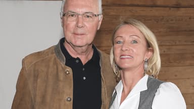 Franz und Heidi Beckenbauer glücklich