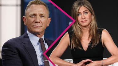 Daniel Craig und Jennifer Aniston mit Zick-Zack-Trennung in der Mitte