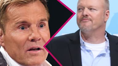 Dieter Bohlen und Stefan Raab schauen ernst