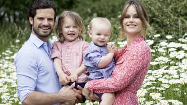 Carl Philip und Sofia von Schweden mit den Kindern Alexander und Gabriel