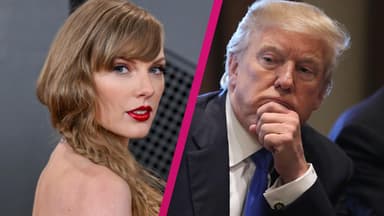 Collage Taylor Swift und Donald Trump