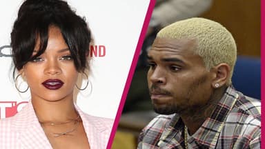 Rihanna und Chris Brown schauen unglücklich