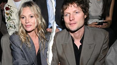 Kate Moss und Nikolai von Bismarck sitzen nebeneinander