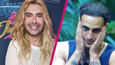 Bill Kaulitz lacht, Timur Ülker im Dschungelcamp