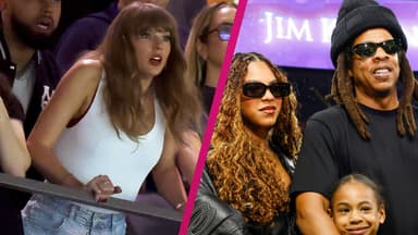 Taylor Swift, Beyonce, Jay-Z und Rumi beim Super Bowl, Bildmontage