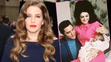 Lisa Marie Presley neben ihren Eltern Elvis und Priscilla Presley