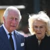 König Charles und König Camilla ernst