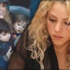 Shakira traurig - im Hintergrund mit ihren Söhnen Milan und Sasha auf dem Arm