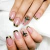 Golden French Nails