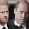 Prinz Harry und Prinz William gucken ernst