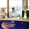 DSDS-Jury 2023 bestehend aus Leony, Katja Krasavice, Pietro Lombardi und Dieter Bohlen sitz am Pult.