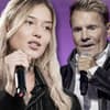 Jill Lange mit Mikrofon bei DSDS, Dieter Bohlen mit Mikrofon