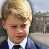 Prinz Harry blickt ernst und traurig - im Hintergrund der Landsitz Sandringham