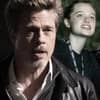 Brad Pitt guckt geschockt, Shiloh Jolie-Pitt und Angelina Jolie lächeln