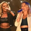 Helene Fischer und Anna-Carina Woitschack Collage beide singen