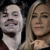 Montage: Harry Styles und Jennifer Aniston lächeln