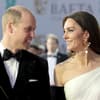 Prinz William und Prinzessin Kate lächeln sich bei den Bafta-Awards an. 