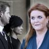 Prinz Harry, Herzogin Meghan und Sarah Ferguson. 