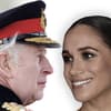 König Charles III und seine Schwiegertochter Herzogin Meghan. 