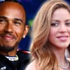 Lewis Hamiton und Shakira glücklich