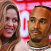 Shakira und Lewis Hamillton glücklich