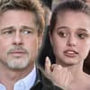 Brad Pitt und Shiloh Jolie-Pitt blicken besorgt zur Seite