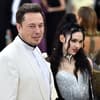 Elon Musk und Grimes posieren zusammen