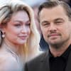 Gigi Hadid und Leonardo DiCaprio lächeln