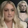 Jamie Lynn Spears mit Tränen in den Augen, Britney Spears im Hintergrund