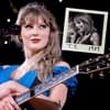 Taylor Swift hält lächelnd Gitarre in der Hand, neben ihr ein Polaroid aus "1989"-Zeiten