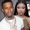 Tory Lanez und Megan Thee Stallion sehen ernst aus