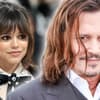  Jenna Ortega und Johnny Depp lächeln leicht