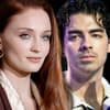 Sophie Turner guckt entschlossen, Joe Jonas sieht verärgert aus