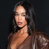 Laura Harrier trägt Make-up im Cosy Girl Stil