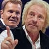 Dieter Bohlen sieht sauer aus, Thomas Gottschalk erhebt warnend den Zeigefinger