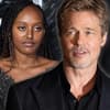 Zahara Jolie-Pitt und Brad Pitt sehen ernst aus