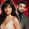 Camilla Cabelo strahlt, im Hintergrund steht Shawn Mendes mit verschränkten Armen und ein schmunzelnder Drake