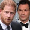 Prinz Harry sieht empört aus, Dominic West hebt skeptisch die Augenbraue